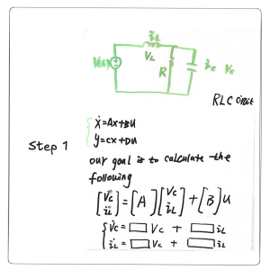 Step 1 of the RLC circuit state space