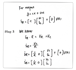 Step 3 of the RLC circuit state space