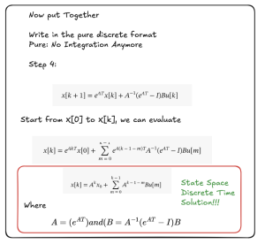 Step 4 of the conversion of continuous state space to discrete state space.