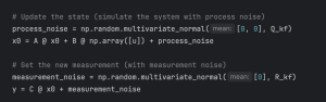 The cost function of the noisy MPC system.