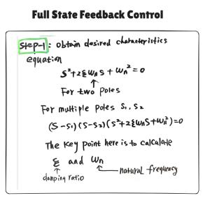 step-1 of the full state feedback controller