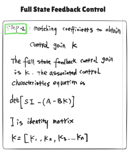 step of the full state feedback controller