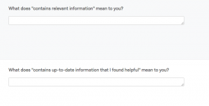 Image of open-ended survey questions from a survey example.