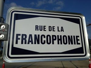 street sign rue de la francophonie