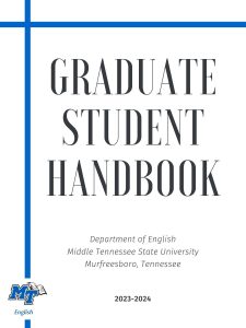 MTSU Graduate Student Handbook book cover